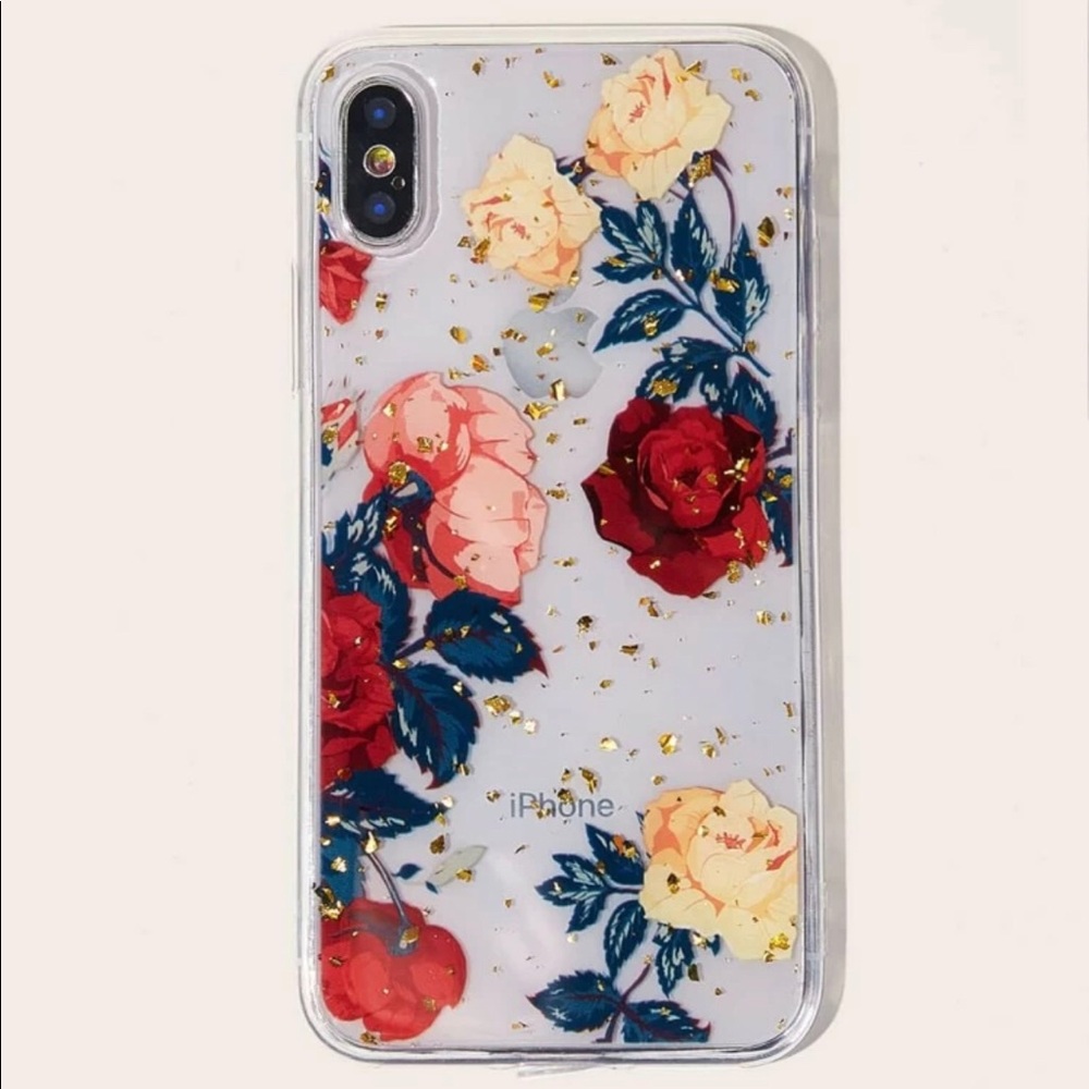 NWT! Transparent Floral Pattern iPhone X case.